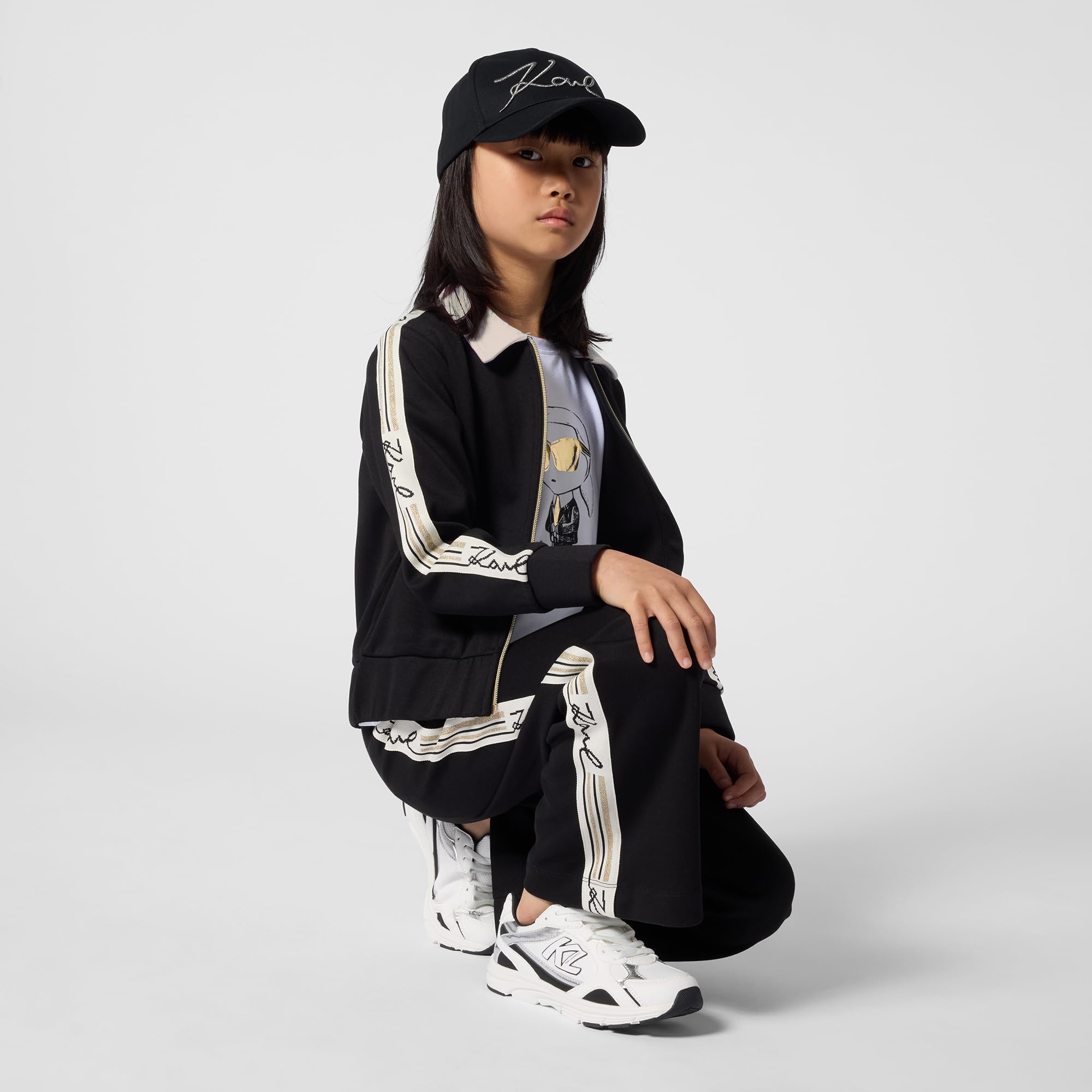 Karl Lagerfeld Pantalones para niña, Negro, 16 años