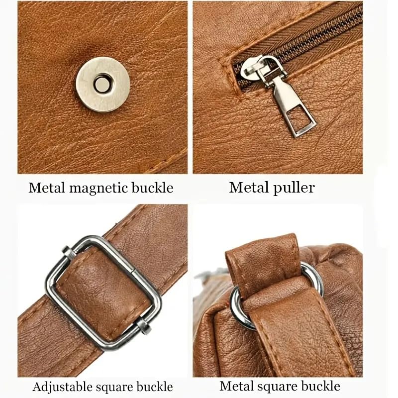 Image of Genuine Leather Purses for Women Crossbody Bags Small Shoulder Clutch Phone Cross Body Phone Purses Handbags Trendy
