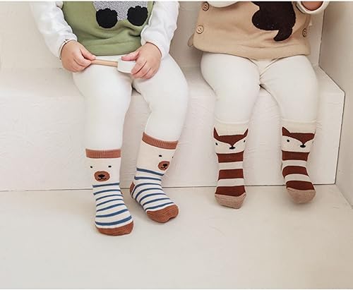 Miniatura 24 de Calcetines antideslizantes para bebés, calcetines cálidos y gruesos antideslizantes para niñas y niños recién nacidos
