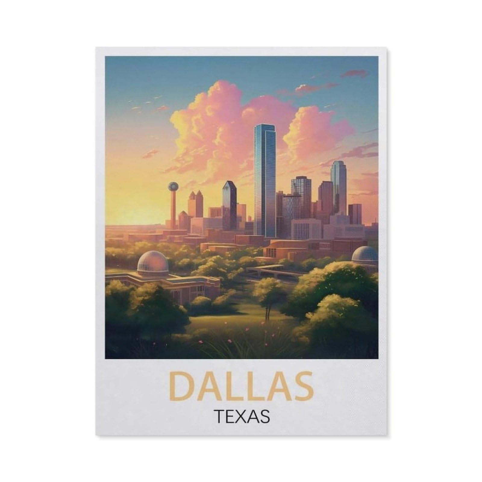 Tin Sign，Dallas Texas(30x40cm）