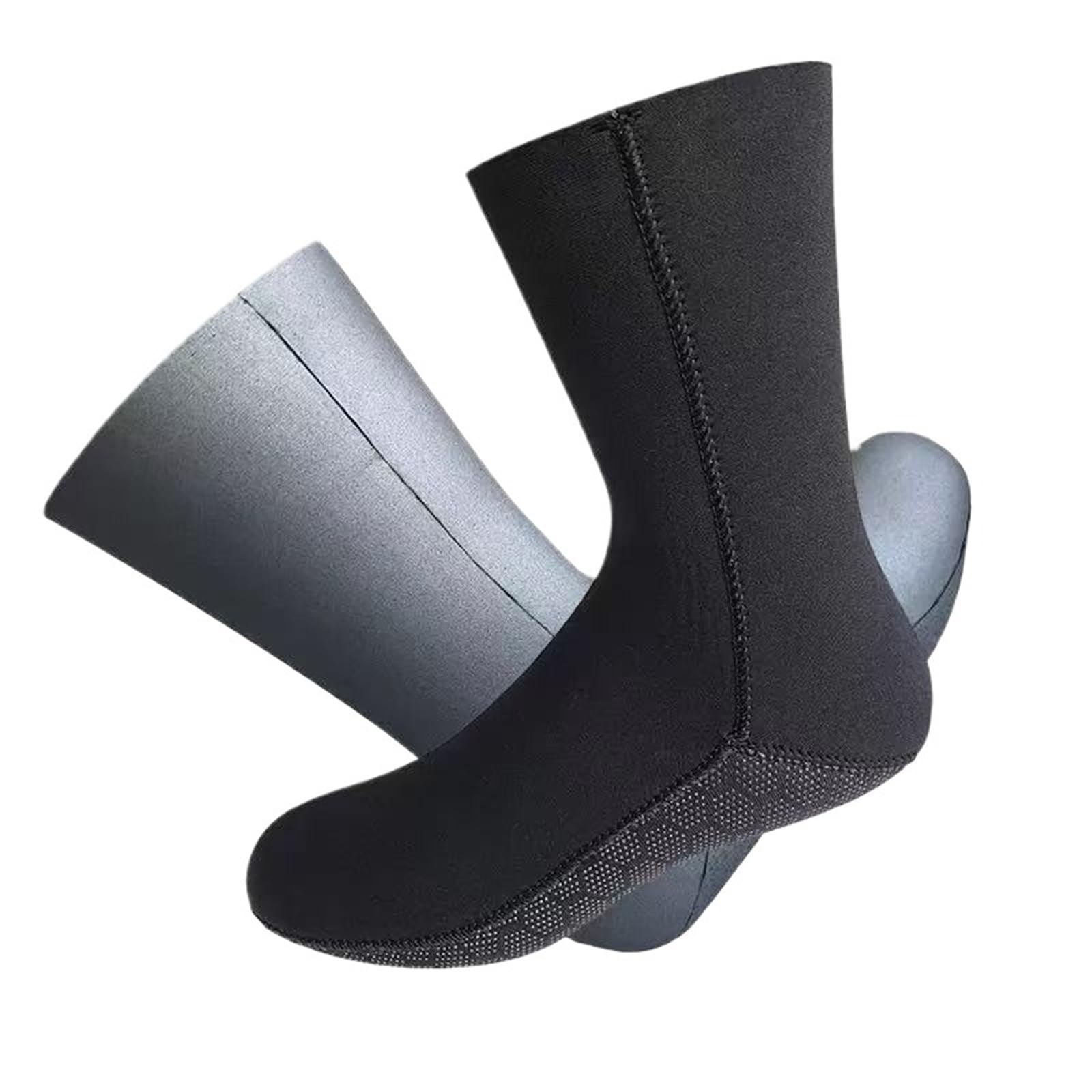 Neoprensocken Tauchsocken 5 mm/7 mm, titanbeschichtetes Neopren, thermisch, rutschfest, for Damen und Herren, for Surfen, warm, for Strand Wasser(Color 02 5mm,XL)