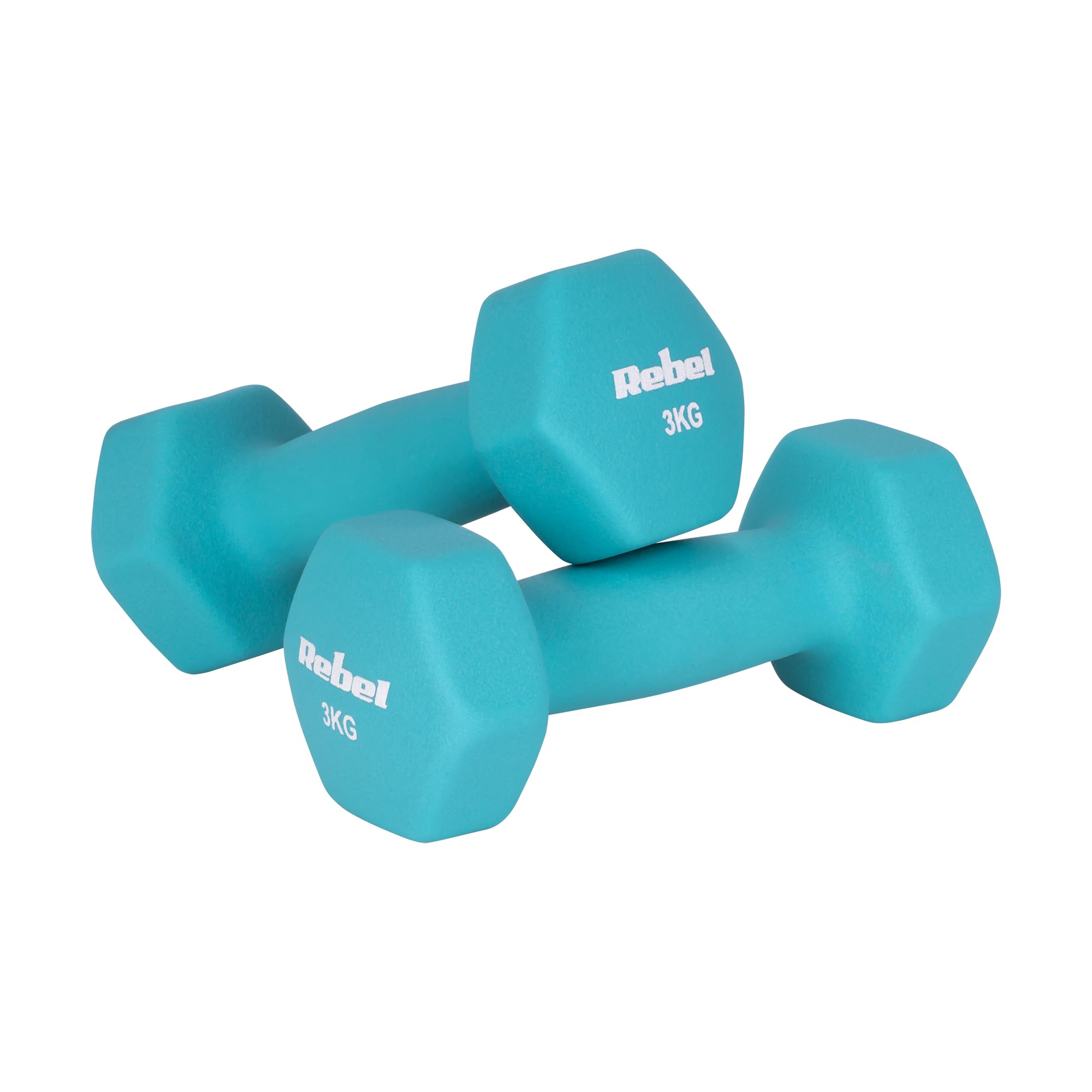 Rebel Electro Hantelki Żeliwne Neoprenowe HEX Zestaw 30 kg (2x1kg+2x2kg+2x3kg+2x4kg+2x5kg)