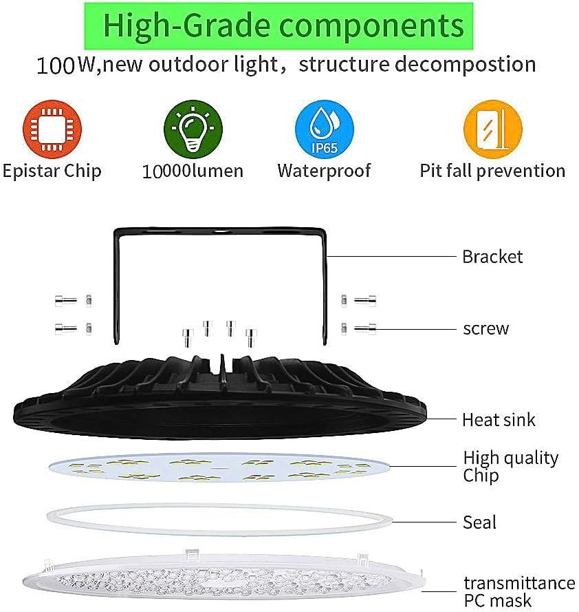 Exclusive Discount 70% Price 200W 10pcs UFO LED High Bay Lighting 20000 Lumen Factory Warehouse Industrial Lighting IP65 Warehouse LED Lights- High Bay LED Lights- Commercial Bay Lighting for Garage Factory Workshop Gym Get Special Price 200W 10pcs UFO LED High Bay Lighting 20000 Lumen Factory Warehouse Industrial Lighting IP65 Warehouse LED Lights- High Bay LED Lights- Commercial Bay Lighting for Garage Factory Workshop Gym