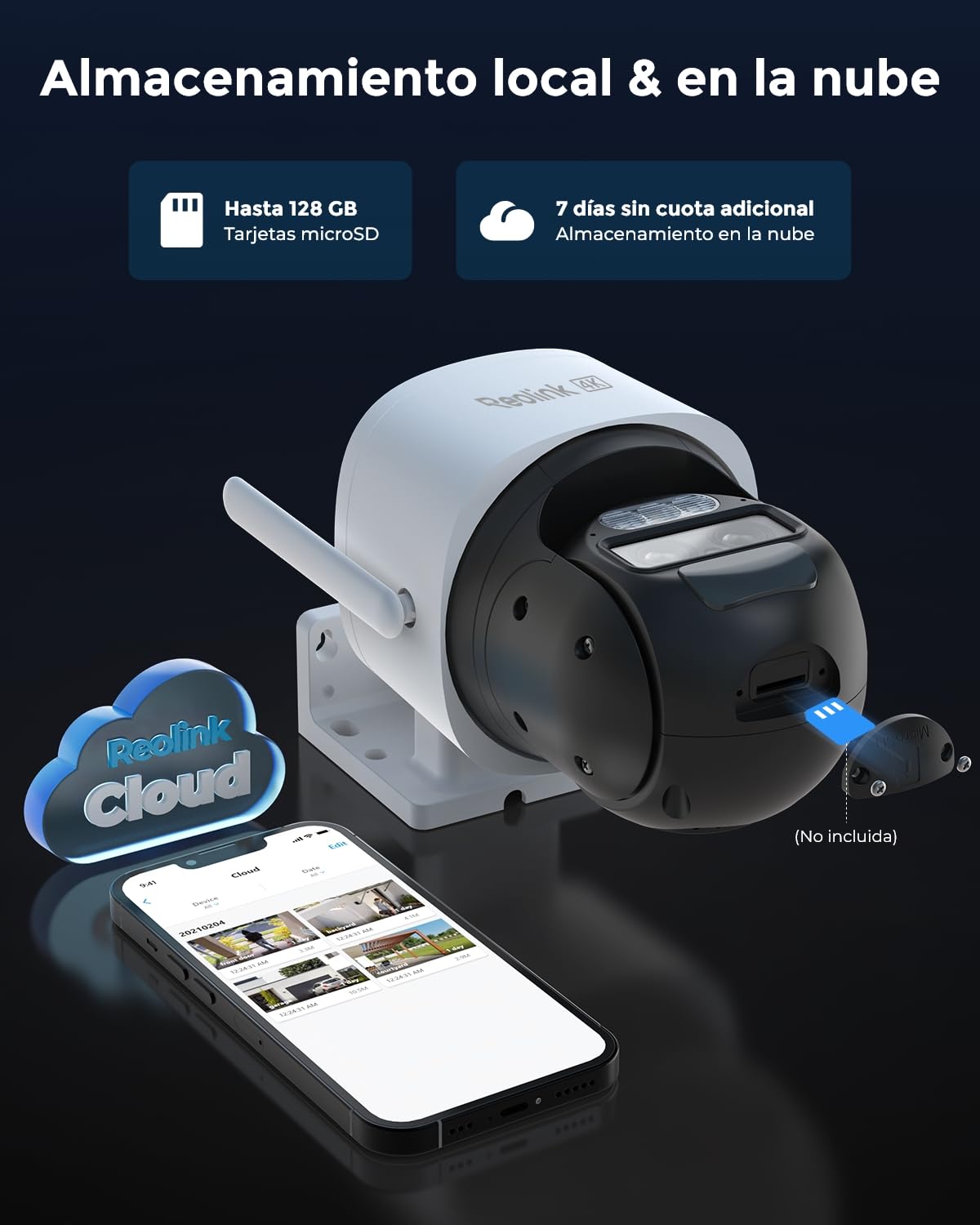 Reolink 8MP 3G/4G LTE Camara Exterior Solar con Tarjeta SIM + Auto-Tracking & Doble Lente, 4K 360° PTZ Camara de Exterior Inalambrica, Detección Smart, Visión Nocturna en Color, TrackMix LTE + SP