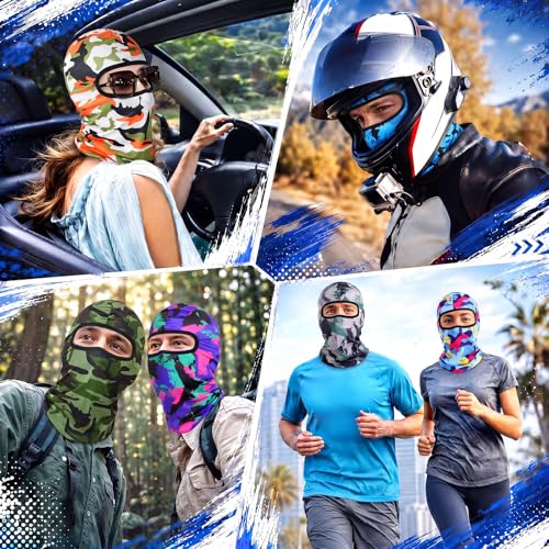 Image of Funtery 94 Pcs Balaclava Ski Mask Full Face Mask for Men Women UV Protection Breathable for Summer Cycling Outdoor Sports