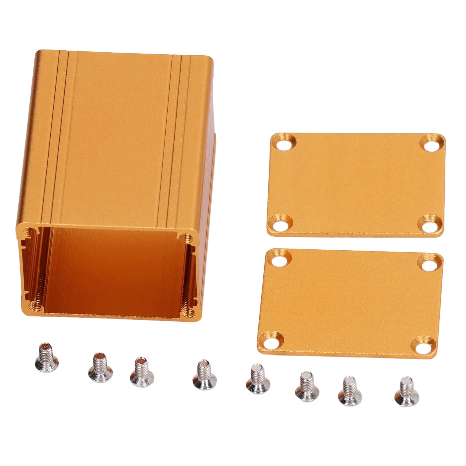 Aluminum Alloy Project Box 1.2 x 1.5 x 2in Matte Gold for Heat Dissipation, Waterproof, DIY-image-41