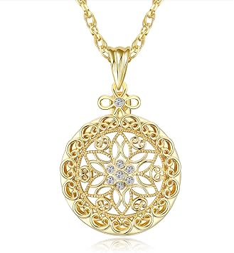 CLARA 5X Magnifier Necklace Magnifying Glass Pendant Optical Lens with Chain Jewelry Loupe for Seniors Elders Aged Reading Increase Vision