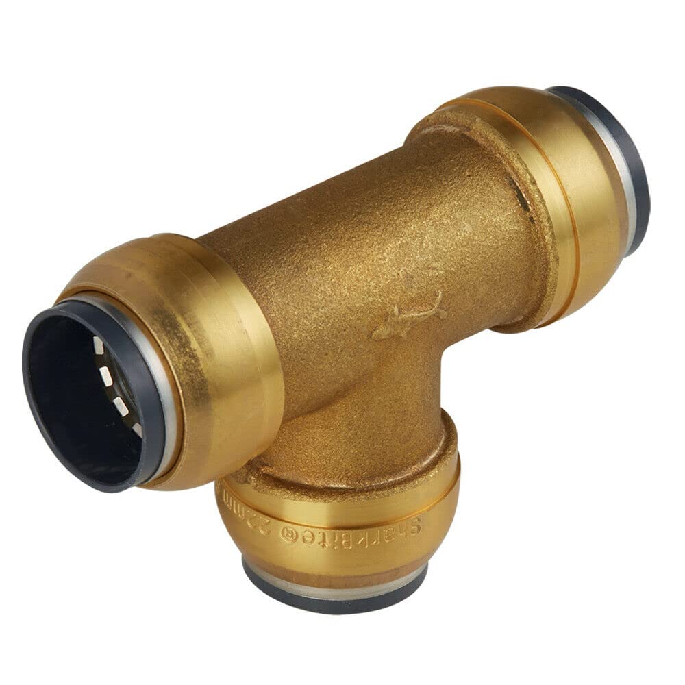 Tubo de aire comprimido rápido conector PEX tubo tubo tubo de latón SharkBite (T- pieza (Sharkbite), 42 mm)
