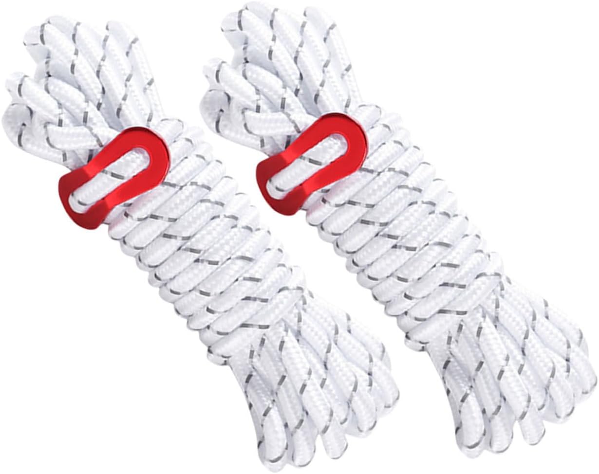 Abaodam 4pcs Tent Ropes for Camping Tent Fixing Ropes Reflective Canopy Supplies