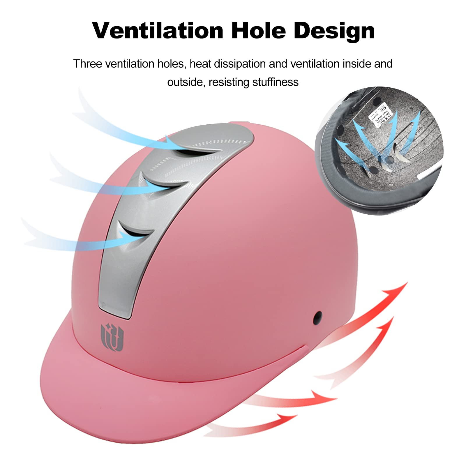 Casco de Equitación, Casco de Montar Ajustable Unisex Adulto, Casco de Equitación Infantil, Protección para Todos Los Jóvenes Entusiastas de La Equitación