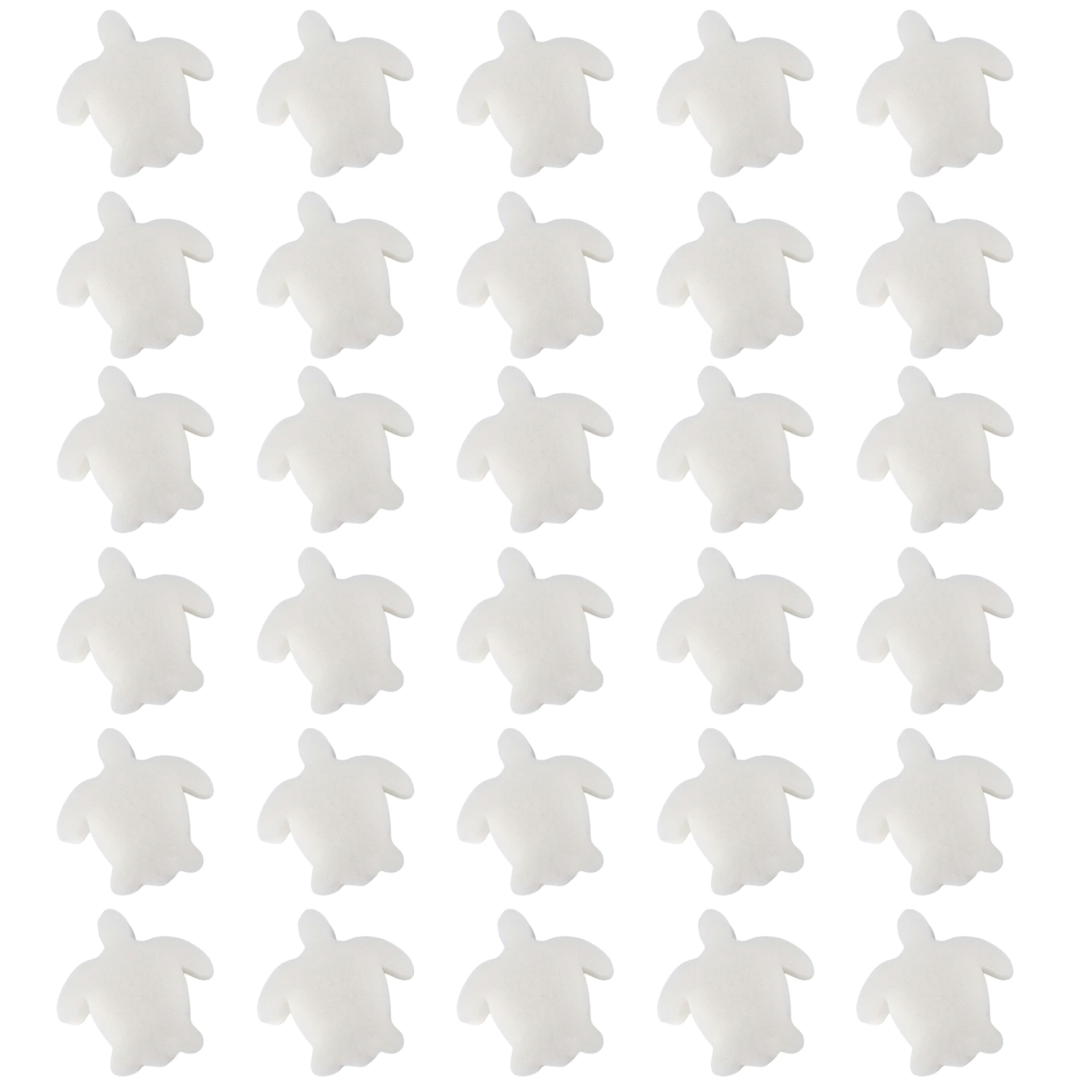 Ginwrek Hot Tub Scum Absorber 30PCS Hot Tub Sponge Scum Absorber, Turtle-Shaped Sponge for, Floating Oil & Dirt Sponges for Spa Pool, White