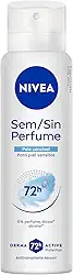 NIVEA Desodorante Antitranspirante Aerossol Sem Perfume 150ml