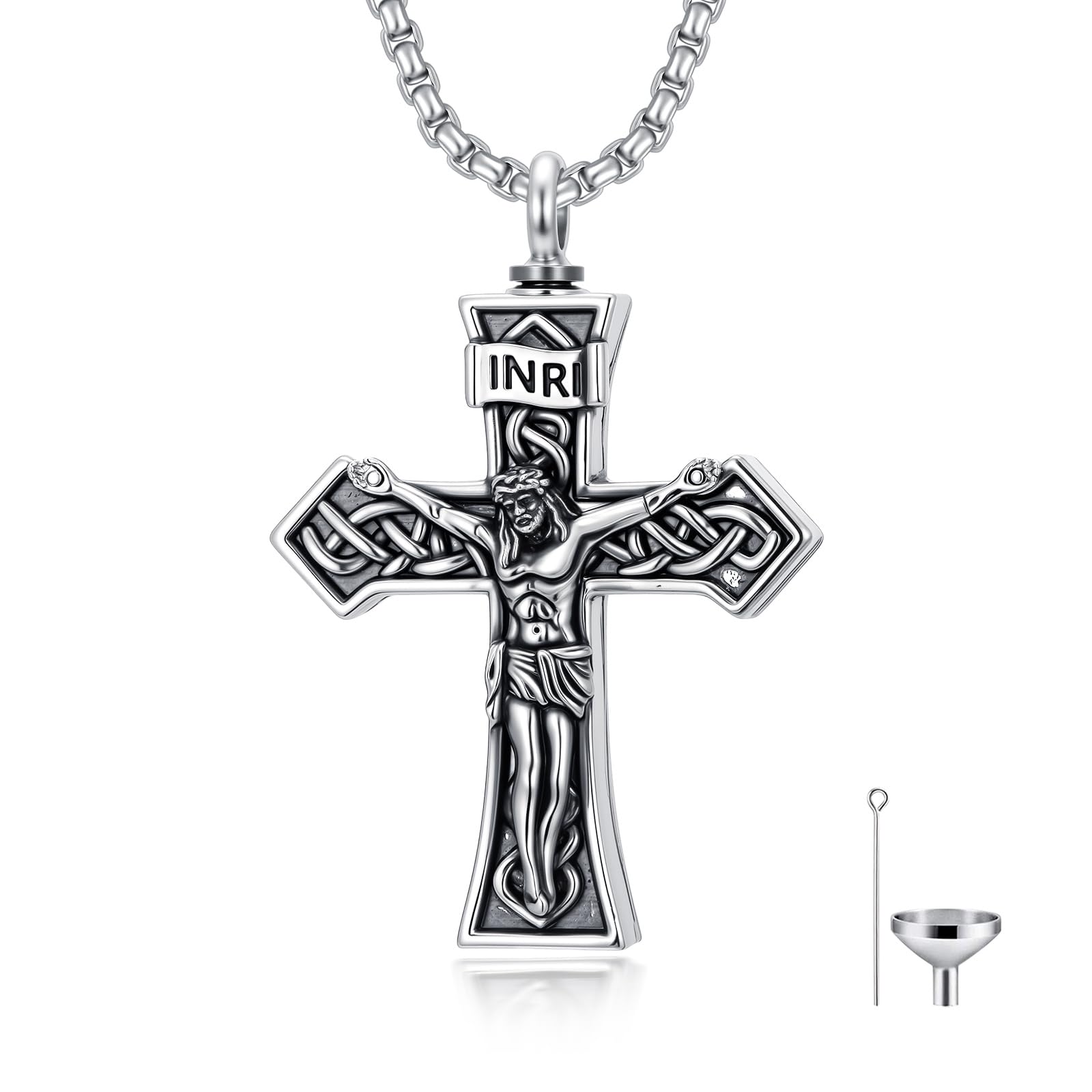 Collier urne Saint Michel pour cendres pendentif commémoratif de crémation - 7
