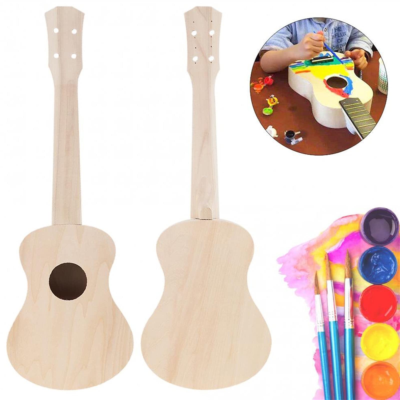 Ukulele koncertowe Początkujący Ukulele 23 Cal Ukulele Basswood DIY Kit Koncert Gitara Hawajska Palisander Podstrunnica Do Malowania Prac Ręcznych Kampania Dla Rodziców I Dzieci