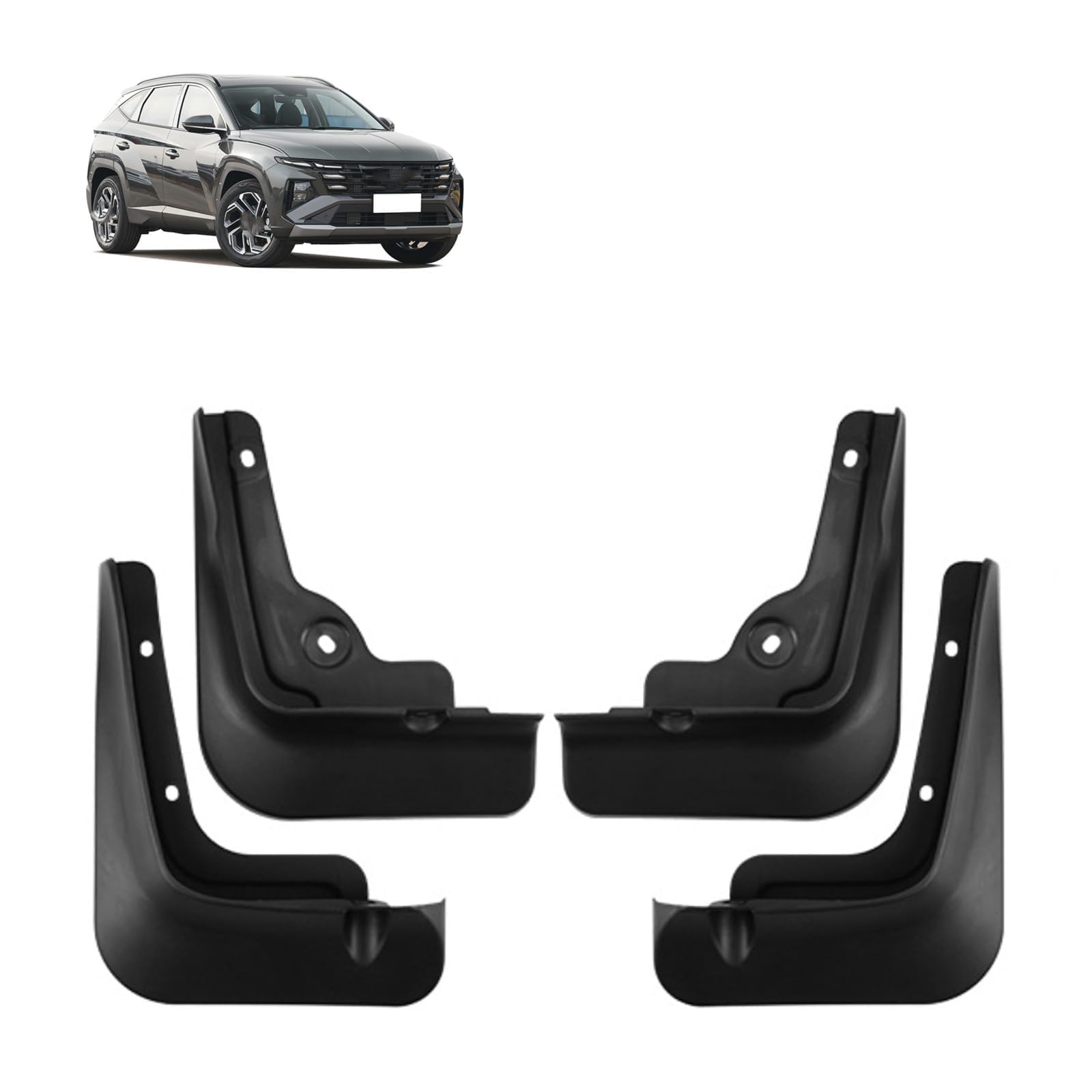 Nysldsco Normal 4Pcs Premium Mud Flaps For Hyundai Tucson L 2025 Front And Rear Splash Guards Durable Mudguards Protection Against Road Debris