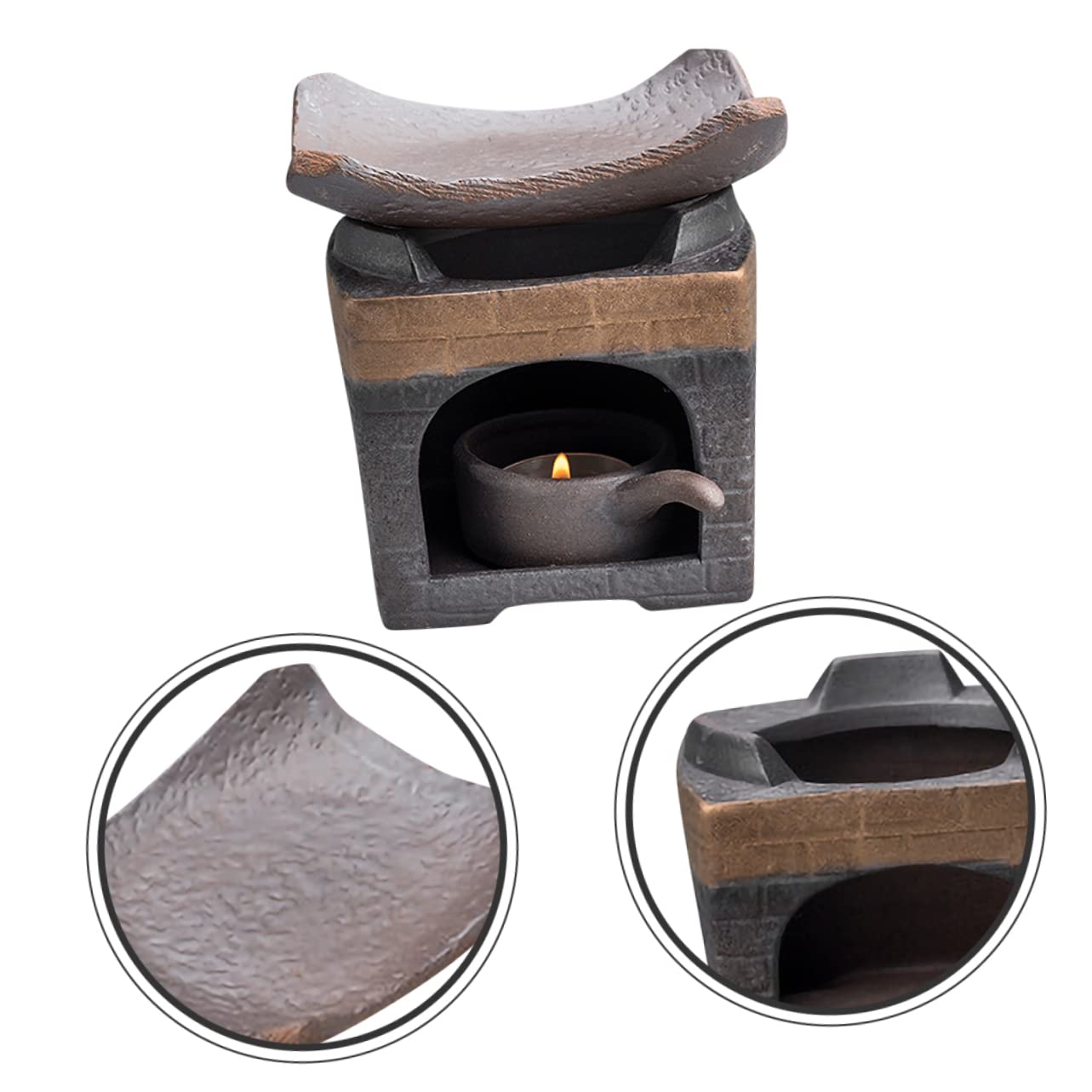HAKIDZEL 1set Ceramic Teapot Warmer Elegant Tea Heater for Home Restaurant Smooth Design for Keeping Tea Warm Great
