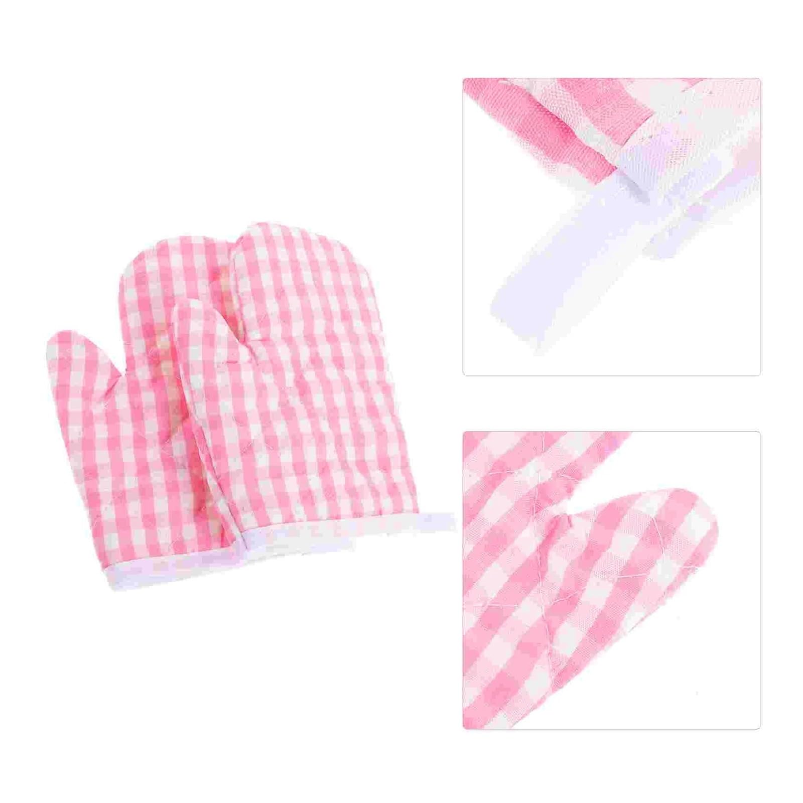 MRKU Guantes para Hornear, Guantes de Cocina para Horno, 2 Unidades, para microondas, niños, Alfombrilla, Toalla, Anti-Quemaduras, poliéster
