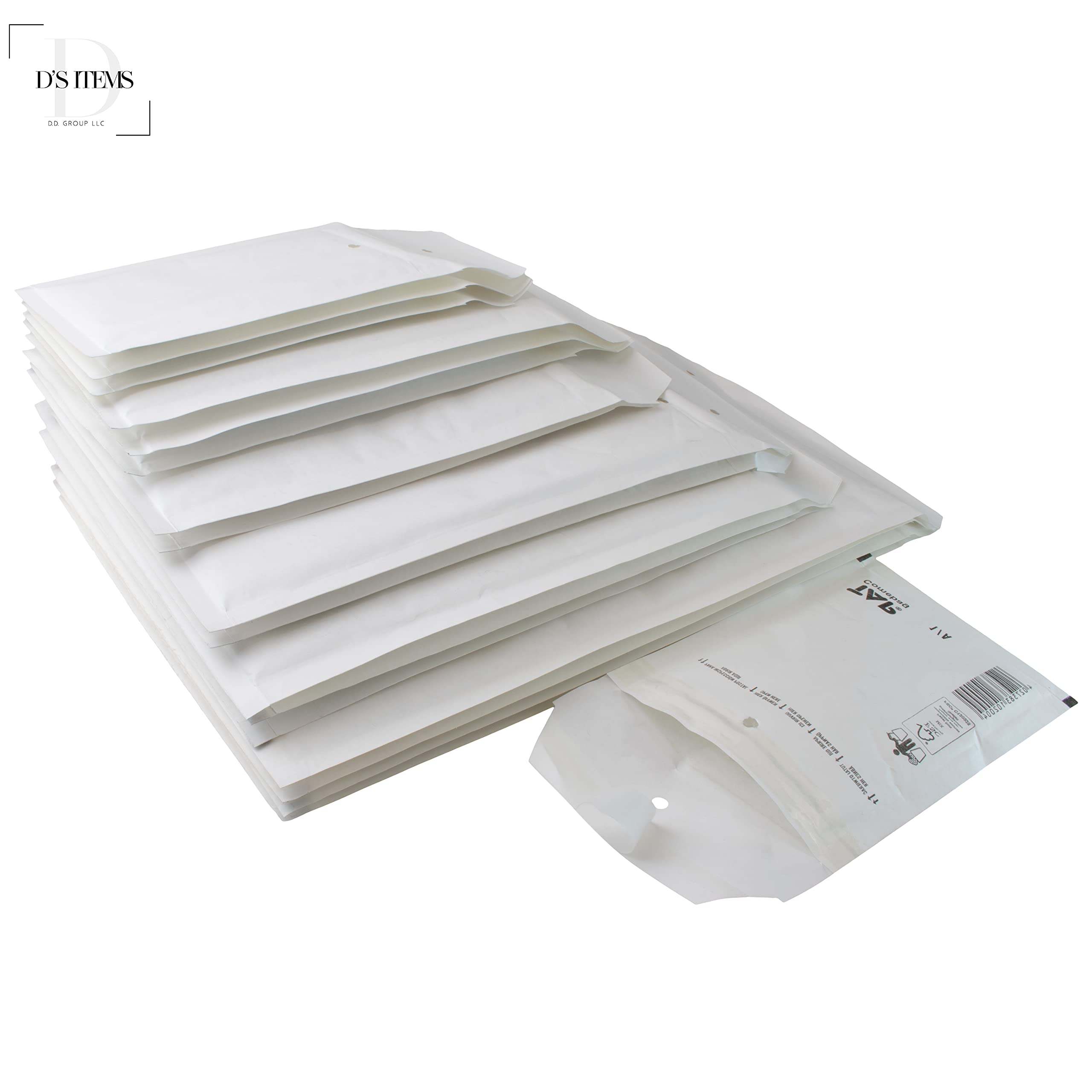 Versandtaschen [weiß] - 1/A - (120 mm x 175 mm) - Kraftpapier - [1600 Stück] - | Verpackungsmaterial | Luftpolsterversandtaschen | Luftpolsterumschläge | Luftpolstertaschen