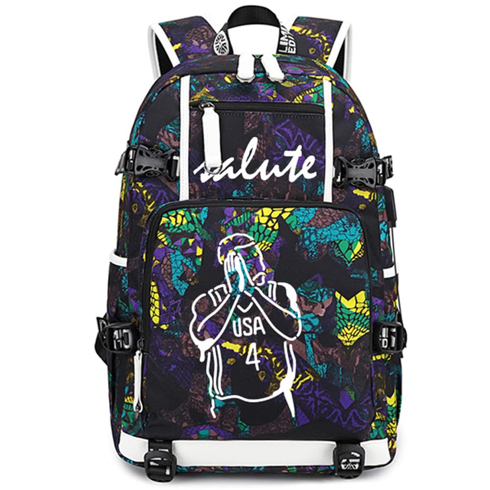Basketball Player 30 Luminous Backpack Travel Backpack Fans Bag for Men Women (Style 4)