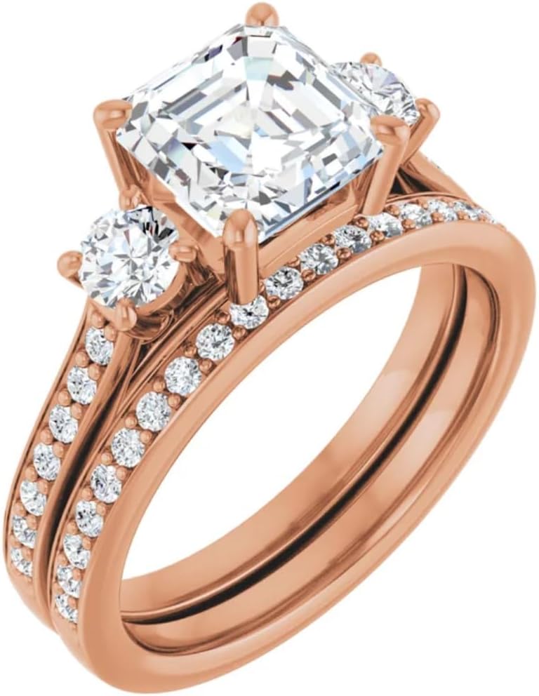 1-3 CT Moissanite Ring for Women | Multi Style Wedding Engagement Rings for Gifts | 925 Sterling Silver, 10K/14K/18K Solid Rose/White/Yellow Gold & Size 4-12