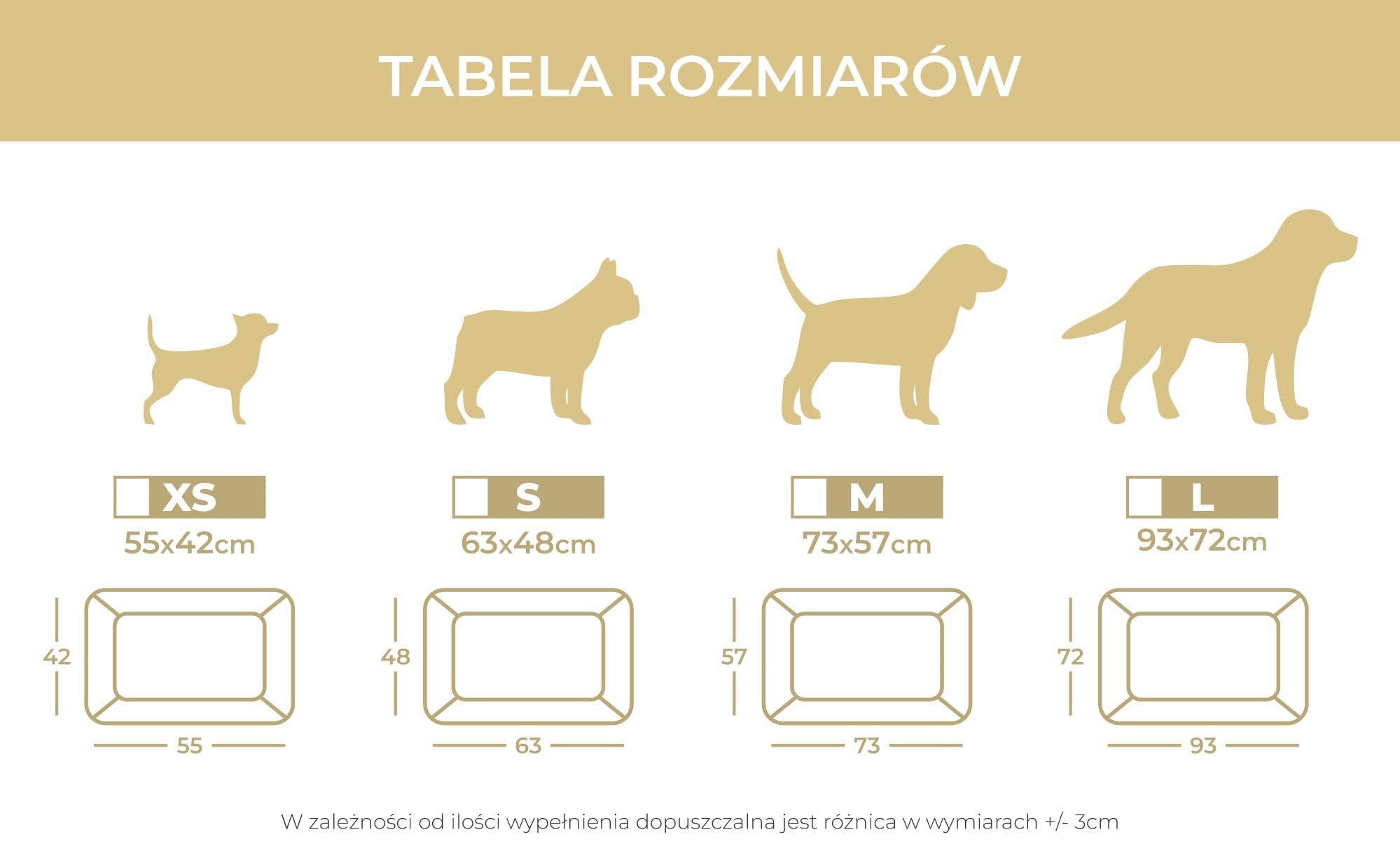 CAZO Milan Down Bed for Dog or Cat 55 x 42 cm, Inner Size 30 x 20 cm, Size XS, Grey, L4000/0