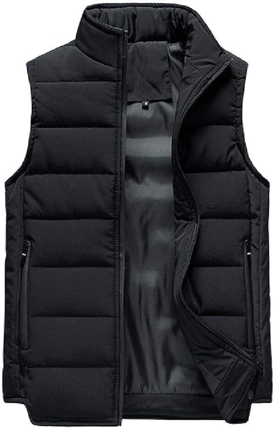 Mens winter vest Jacket Zipper Vest Men's Men Sleeveless White Duck