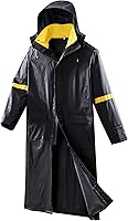 EI Sonador Classic Men's Long Raincoat - Waterproof Breathable Hooded Jacket with Reflective Strips for Work & Outdoors