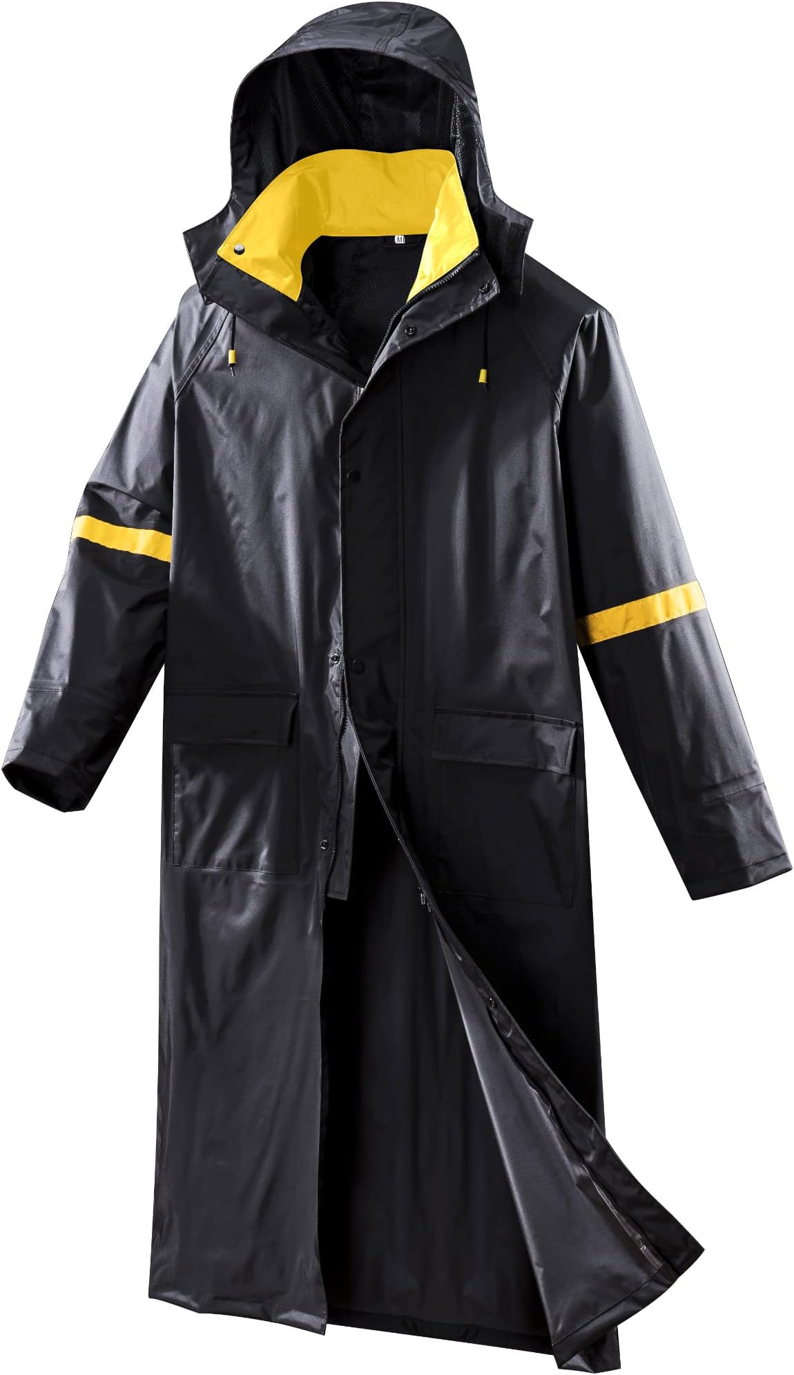 Classic Long Rain Coats for Men, Hooded Raincoats Rainwear for Waterproof Work, Breathable, Rain Jacket Poncho