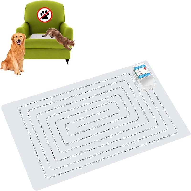 Tapete Repelente para Cães e Gatos SEERWAY com Estímulo Estático e 3 Modos de Treinamento 56 x 35,56 cm