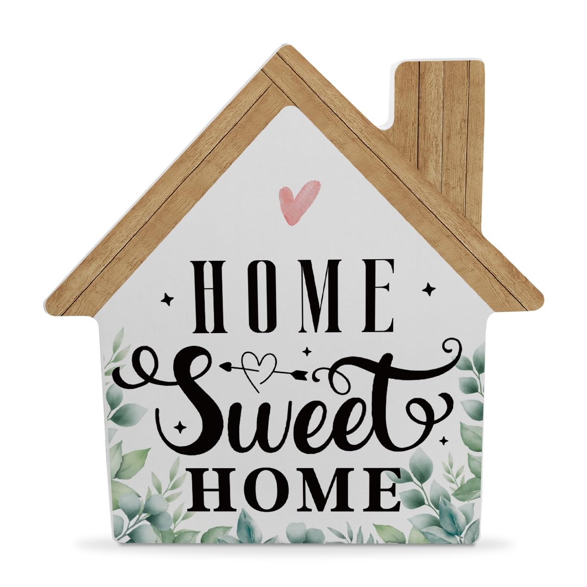 House Warming Gifts New Home Decor Sweet Home House Shaped Wooden Block Sign Housewarming Gifts New Home Ornament 2025 Desk Decor Table Tiered Tray