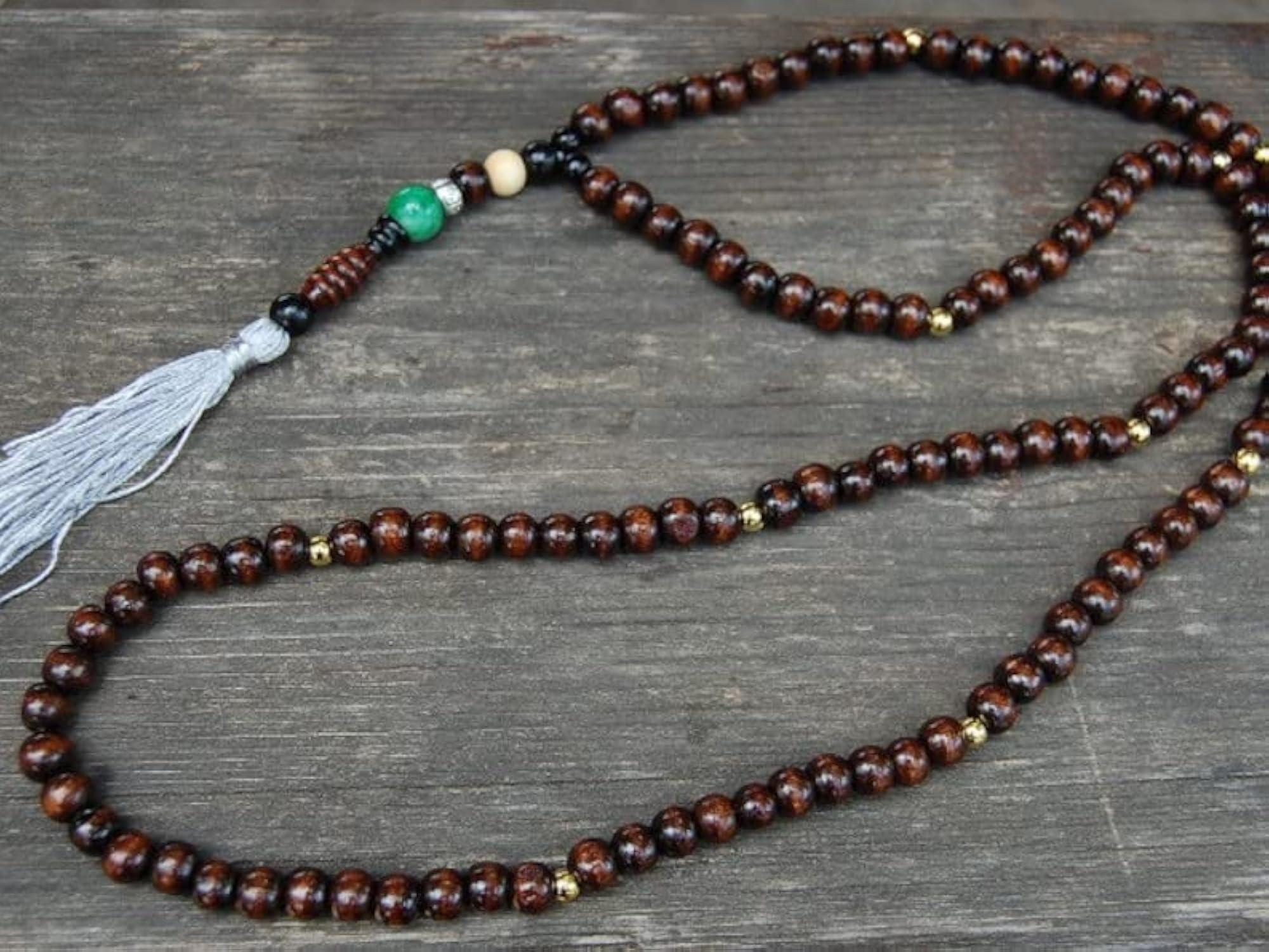 Natural Tasselwood 6MM Beaded Handmade Prayer Mala