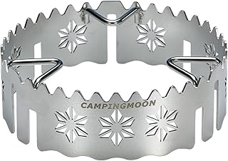 キャンピングムーン(CAMPING MOON) スマートスタンド KOVEA CUBE 風防 五徳 風防 リング状 ステンレス304 シングルバーナー用ソロキッチン ST-141