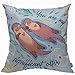 Mugod Encantadora funda de cojín nutria, fundas de almohada You Are My Significant Funny Cartoon Nutrias en el mar, funda de almohada para hombres y mujeres, silla, 45 x 45 cm