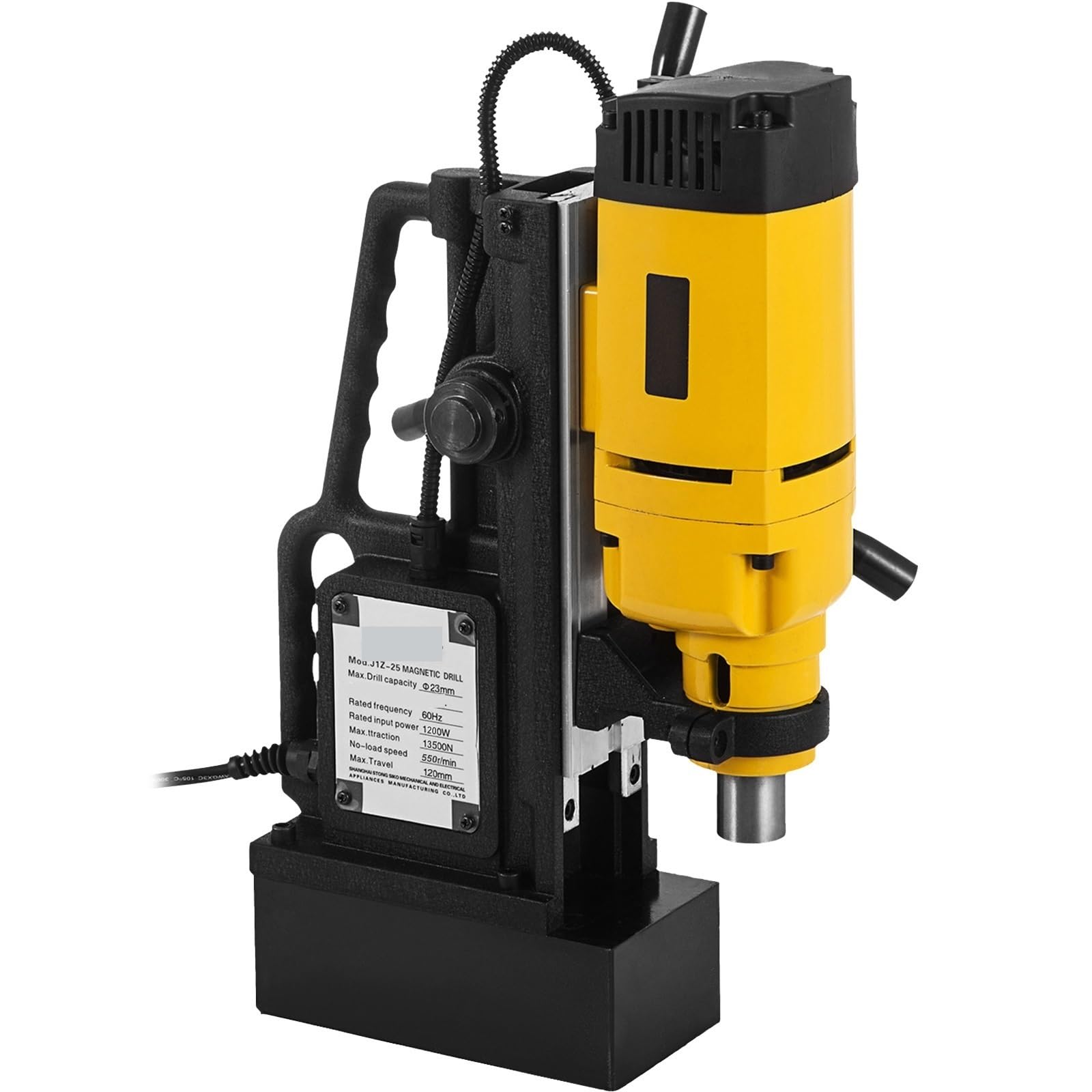 YXYLJOZ Heavy-Duty 980W-1200W Magnetic Drill Press - Precision Bench Rig for Steel, Ideal for Metalworking, Engineering & Industrial Projects