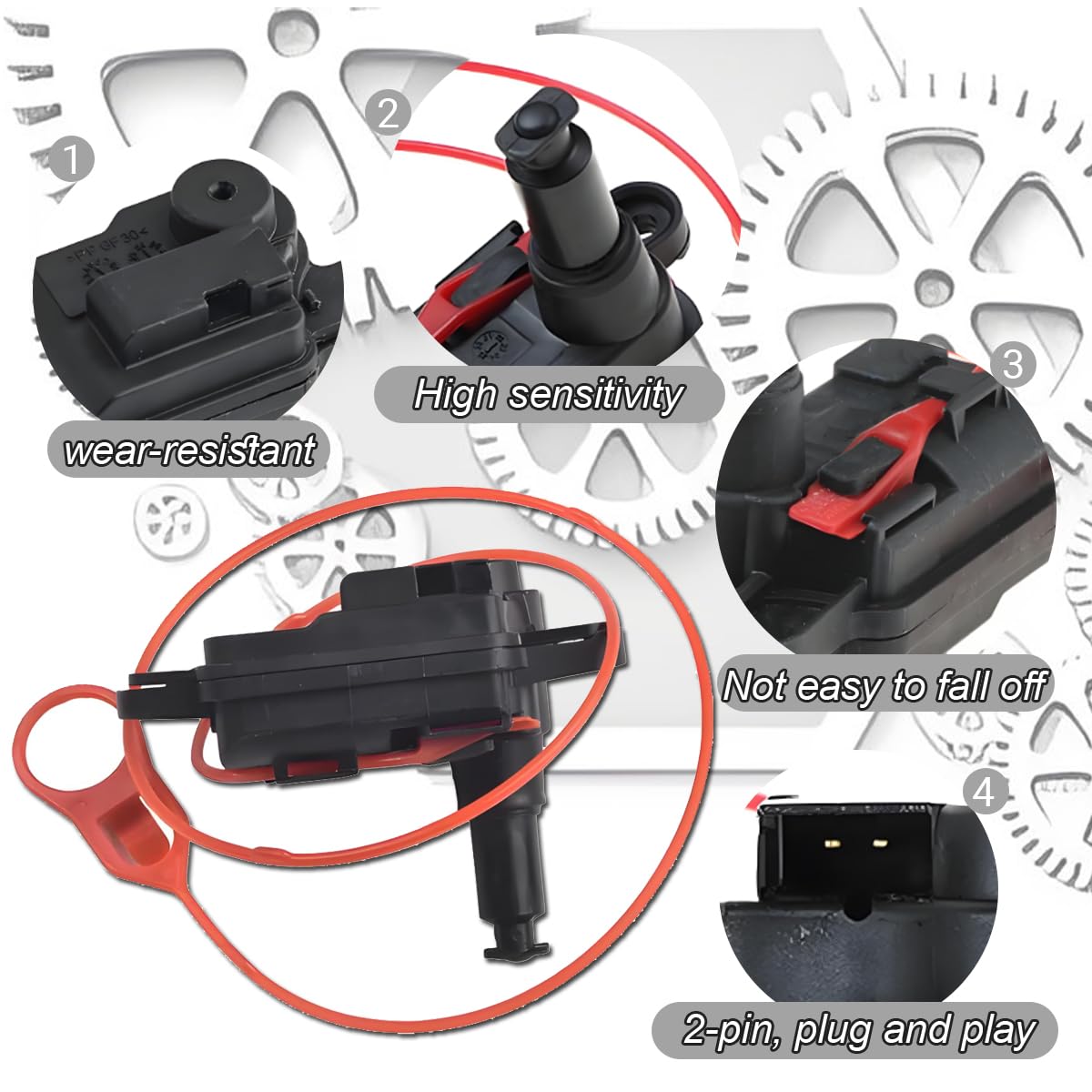 ZAMDOE 8V0862153 Actuador de Bloqueo de Puerta de Aleta de Combustible para Au.di A1 A3 A4 A5 A6 A7 A8 Q3 Q7 RS3 RS4 RS5 RS6 4L0862153D Actuador de Bloqueo de Liberación 4M0862153