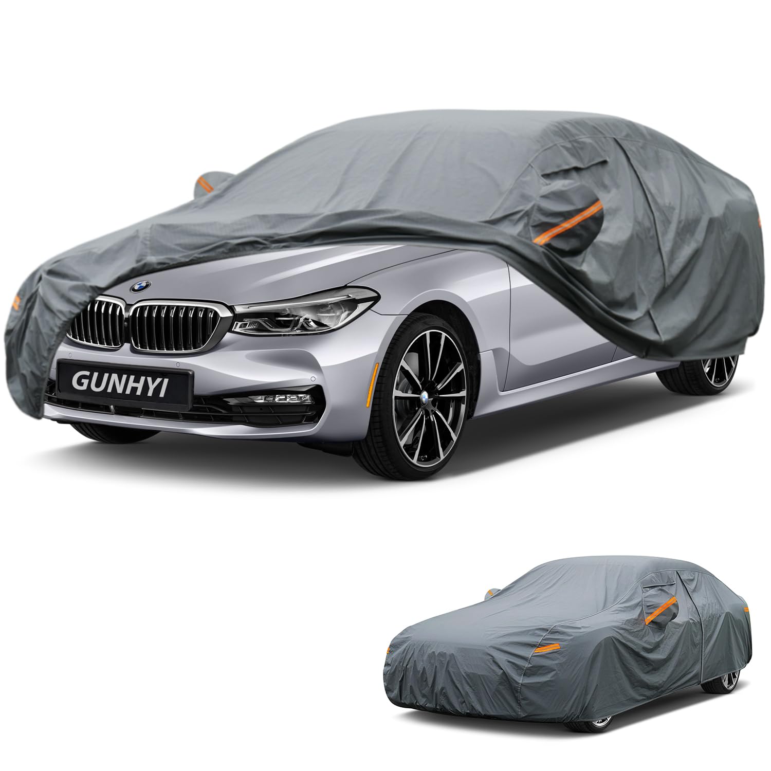 GUNHYI Premium Car Cover Custom Fit BMW 6-Series, 16 Layers Heavy Duty Car Cover Waterproof All Weather with Zipper Door for Sun Rain Snow Dust Uv Protection