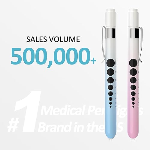 Vista 24 de CAVN Luz de bolígrafo con medidor de pupila LED para enfermeras y médicos, 2 lámparas médicas reutilizables para estudiantes de enfermería Blanco