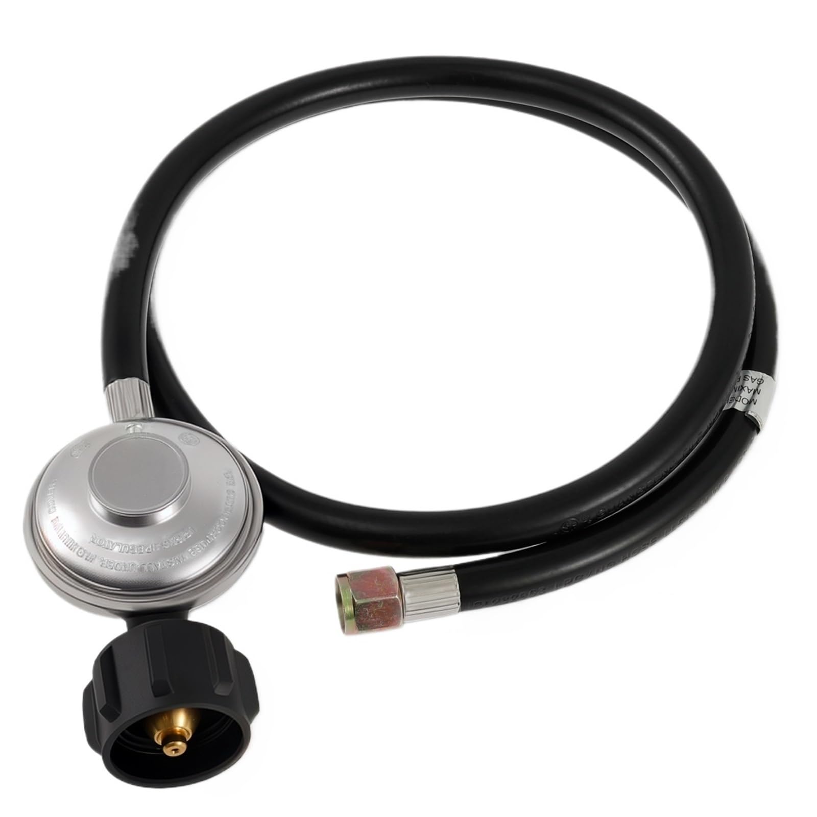 Adaptador de manguera de cilindro regulador de propano con manguera de alta presión para parrilla de gas