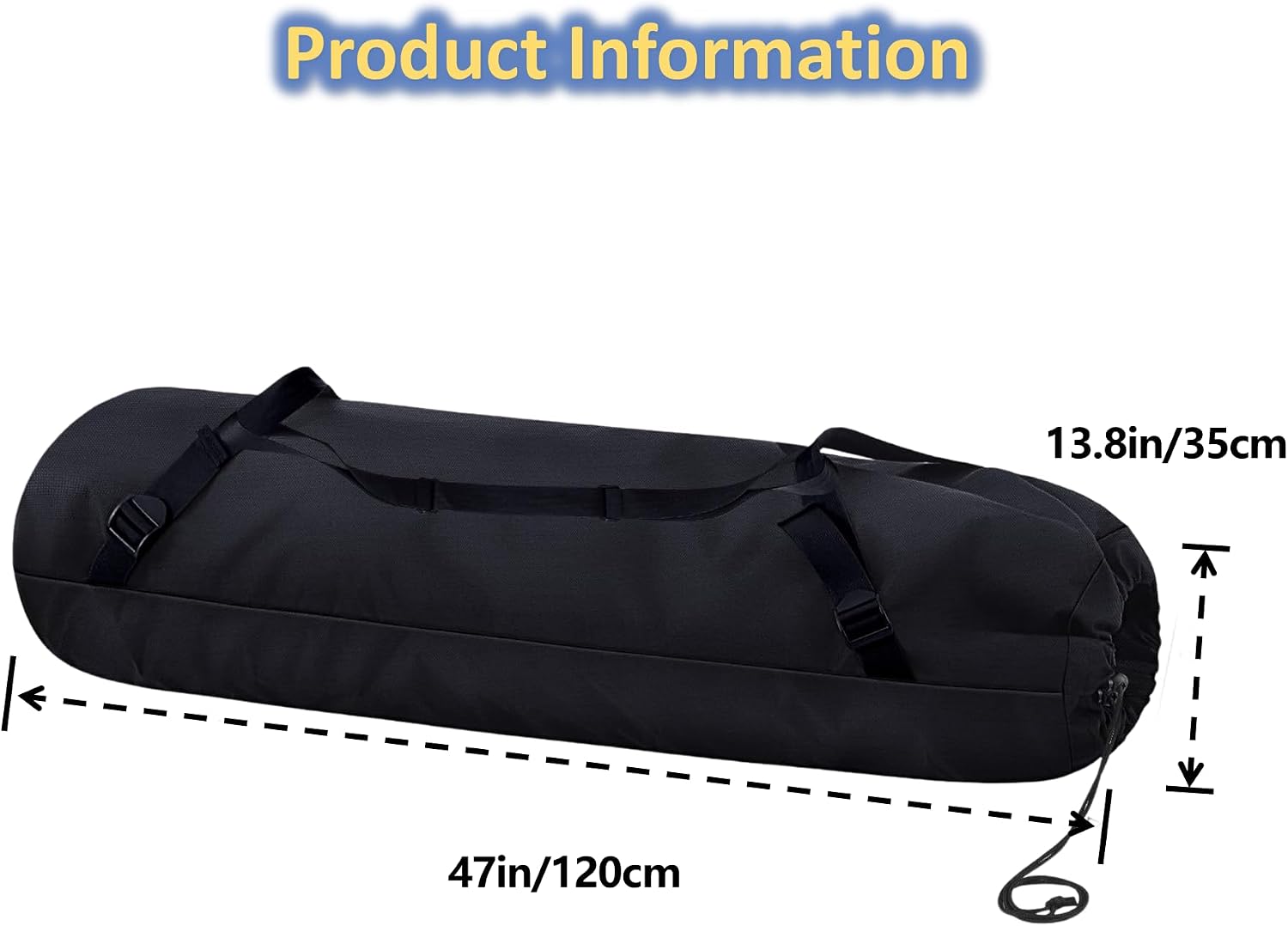 Double Camp Chair Replacement Bag, 48 Inches Heavy Duty Large Storage Bag, Nylon Folding Carry with Shoulder Strap Heavy Duty for Outdoor Camping Travel (Chair is Not Included) image 2