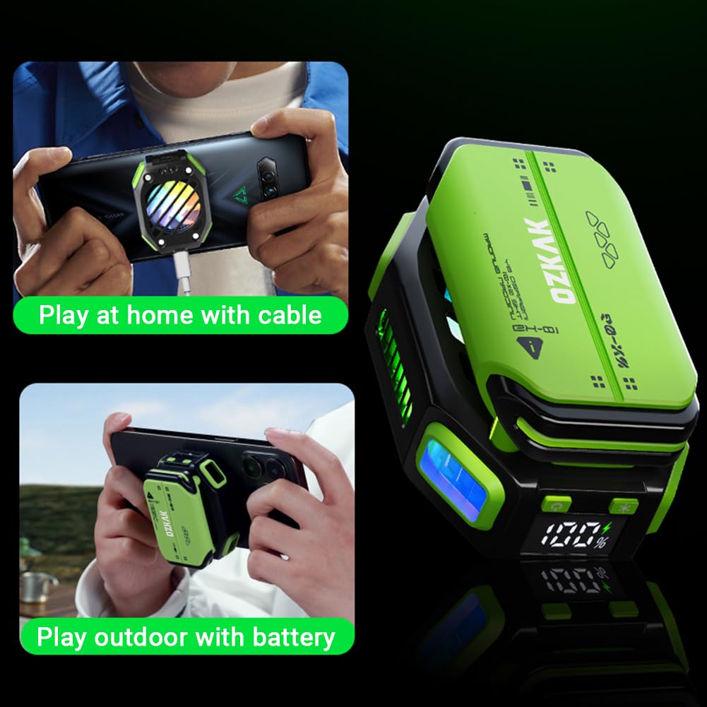 Handy Kühler Gaming Phone Cooler für PUBG Mobile Game, Halbleiter-Radiator Schnelle Kühlung, Leiser Lüfter für iPhone/Android Mobile Spiele und Live-Streaming