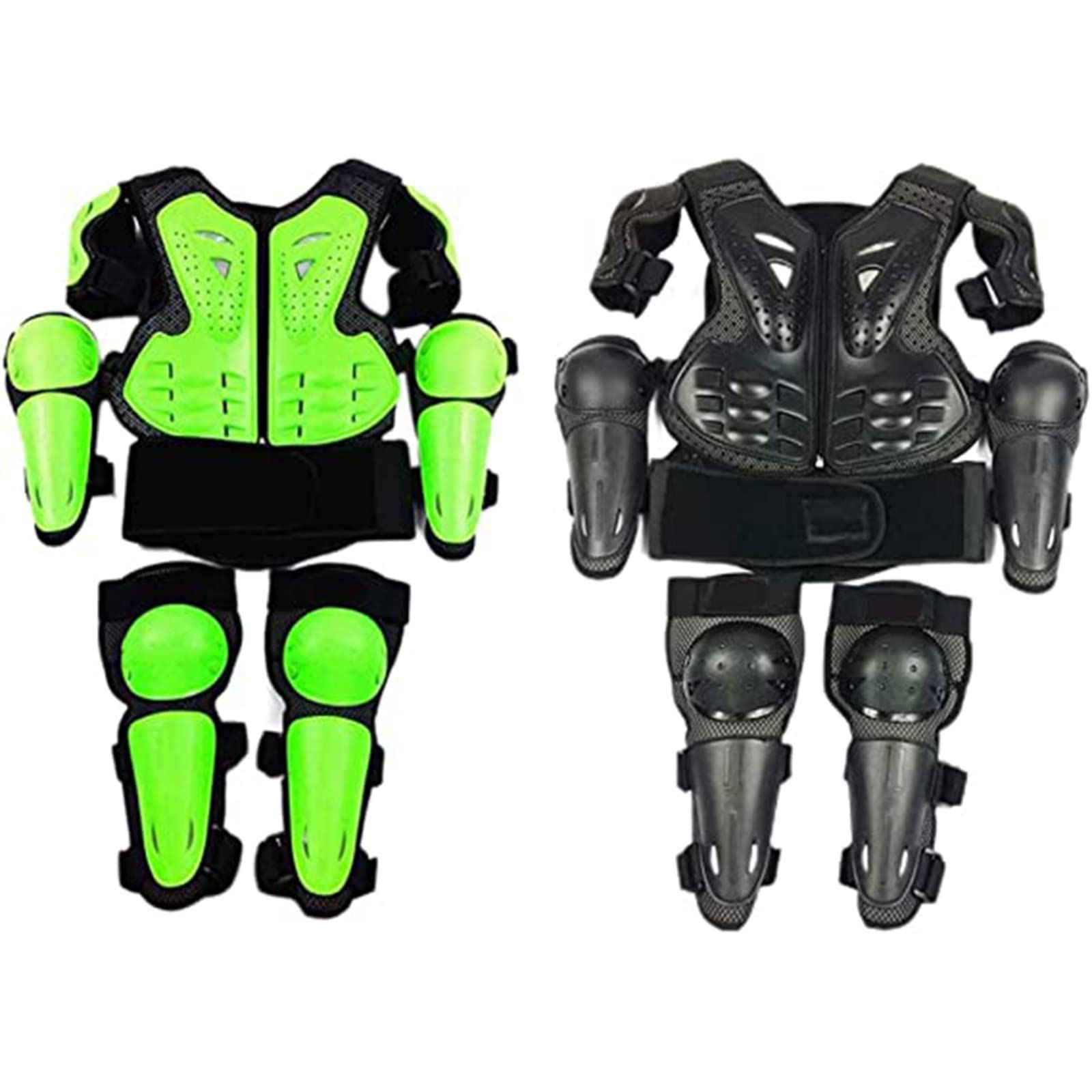 Set Protezione Protezioni Bambini Protezione Pettorale Bambini Gilet Moto Protezione Corsa Con Ginocchiera Protezione Per Gomiti Gilet Protettivo Accessori Skateboard Green