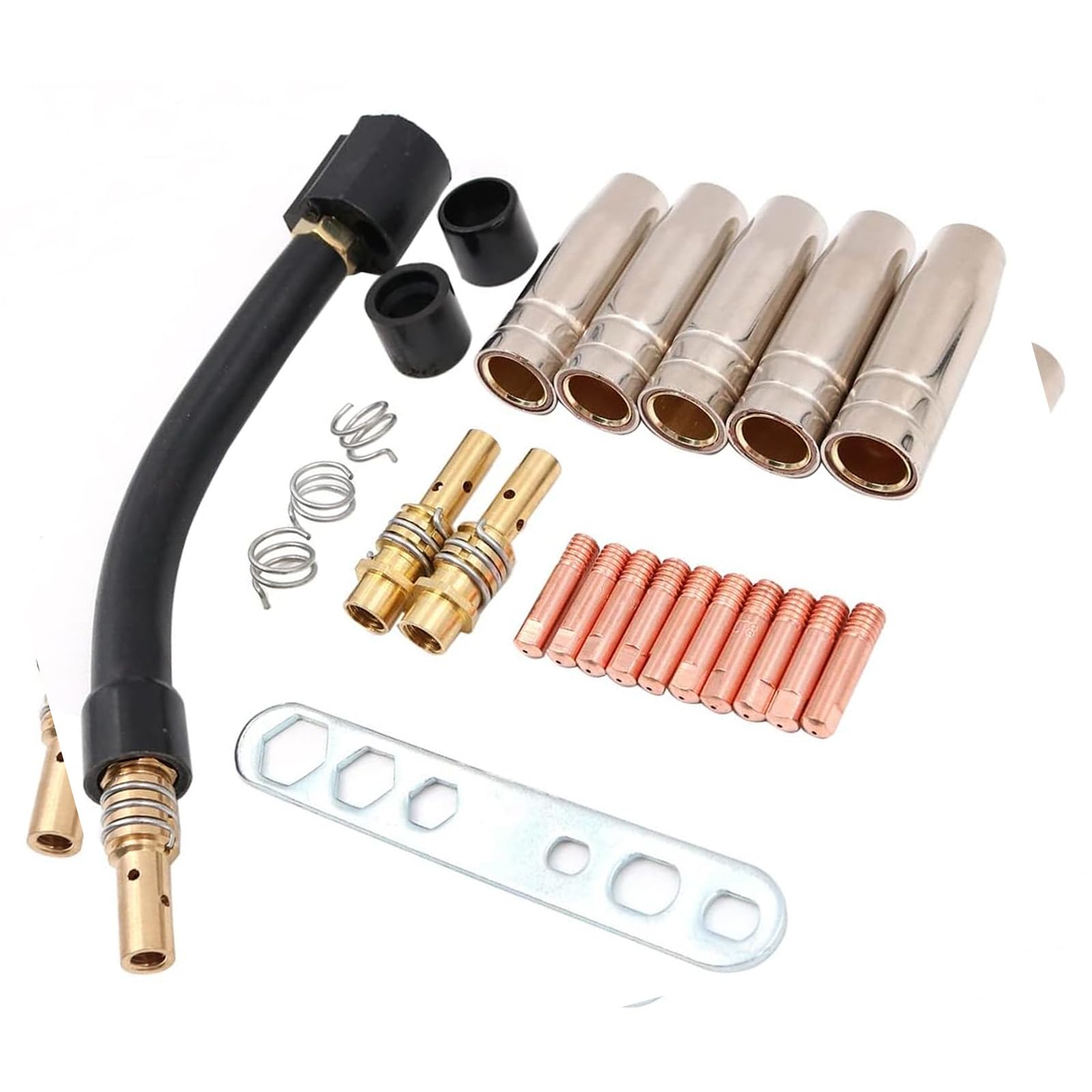 24Piece Welding Parts Kits for Torches Including Tip Holder and Insulating Sleeves Professional Torch Use Insulating Sleeves for Welders