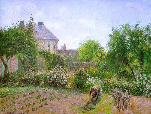 Amazon.com: Lienzo premium de Camille Pissarro The Artist's Garden