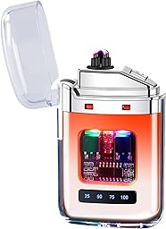 プラズマライター ガスなし オイルなし typec 電子ライター USBライター 小型 防風 電池残量表示 おしゃれ 誕生日 記念日 プレゼント