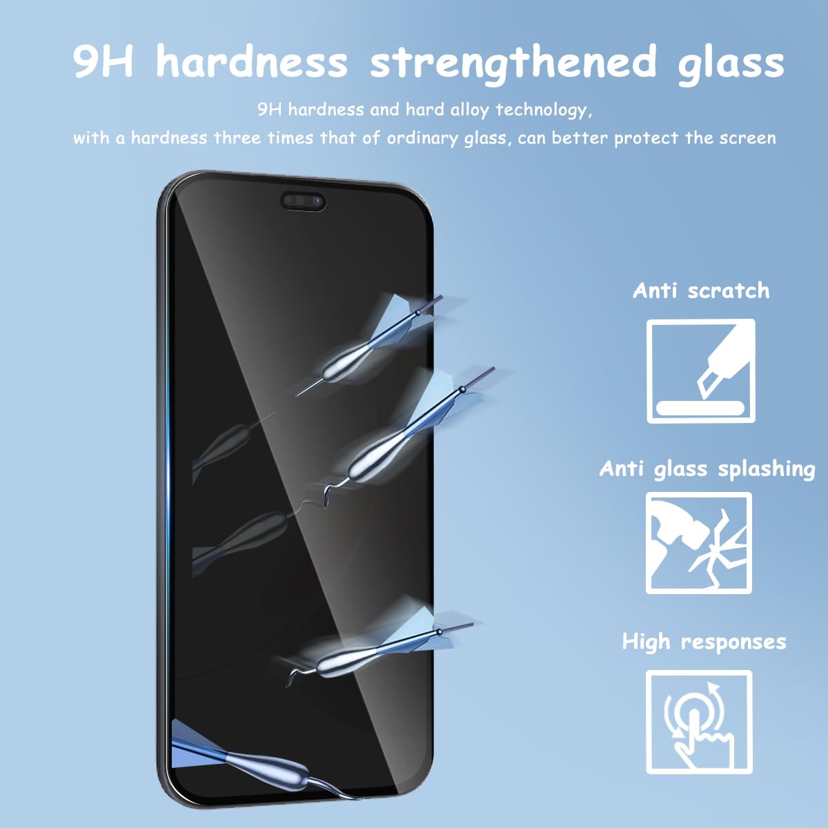 Pellicola Privacy In Vetro Temperato Per Honor 400 Lite, Anti-spia 9H, Antigraffio, Protezione Schermo HD, 2 Pezzi - copertina