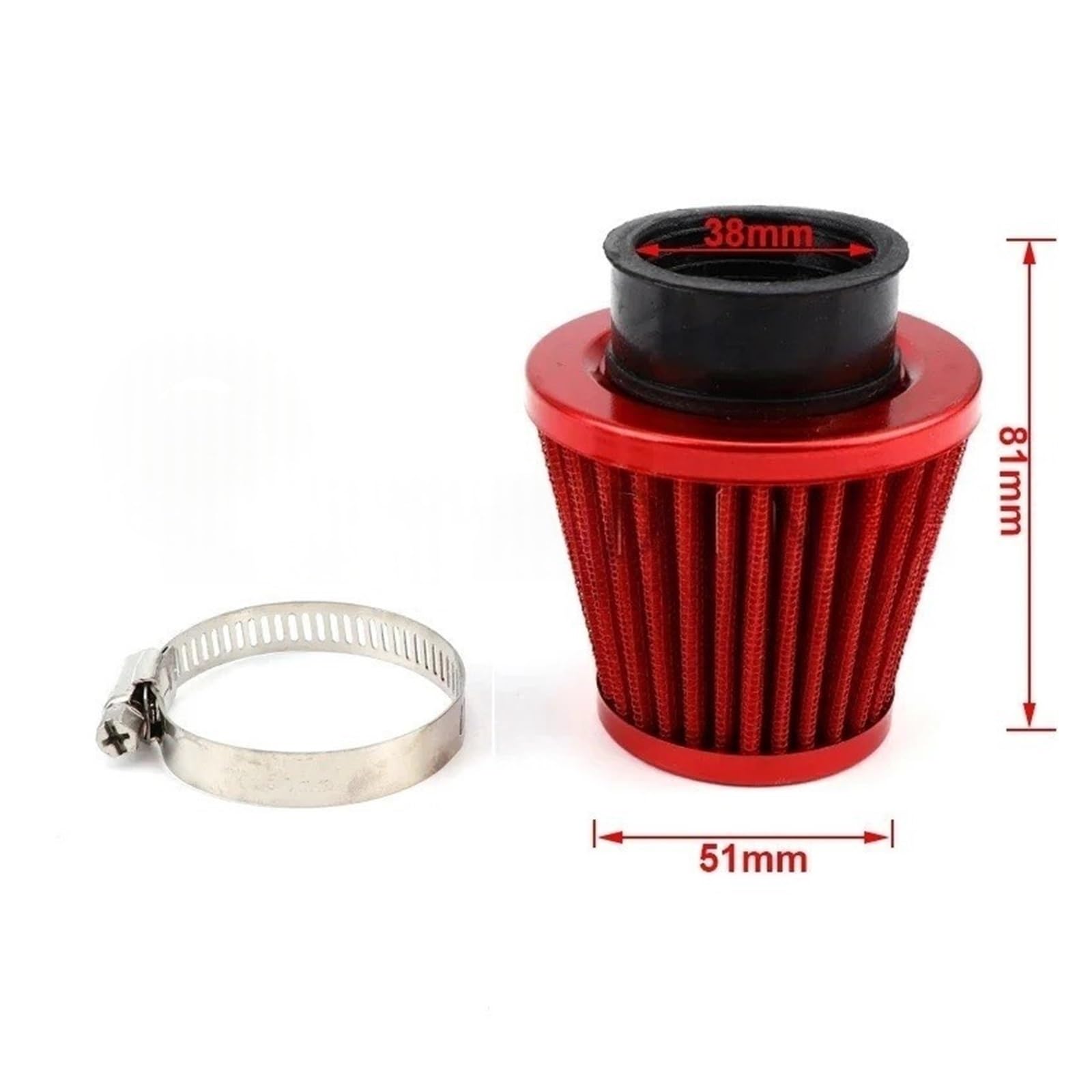 Limpiador Filtro Filtro De Aire Universal para Motocicleta, 38mm, 48-50mm, 58-60mm, Filtros De Cabeza De Seta para Scooter De 50cc-250cc, Dirt Pit Bike