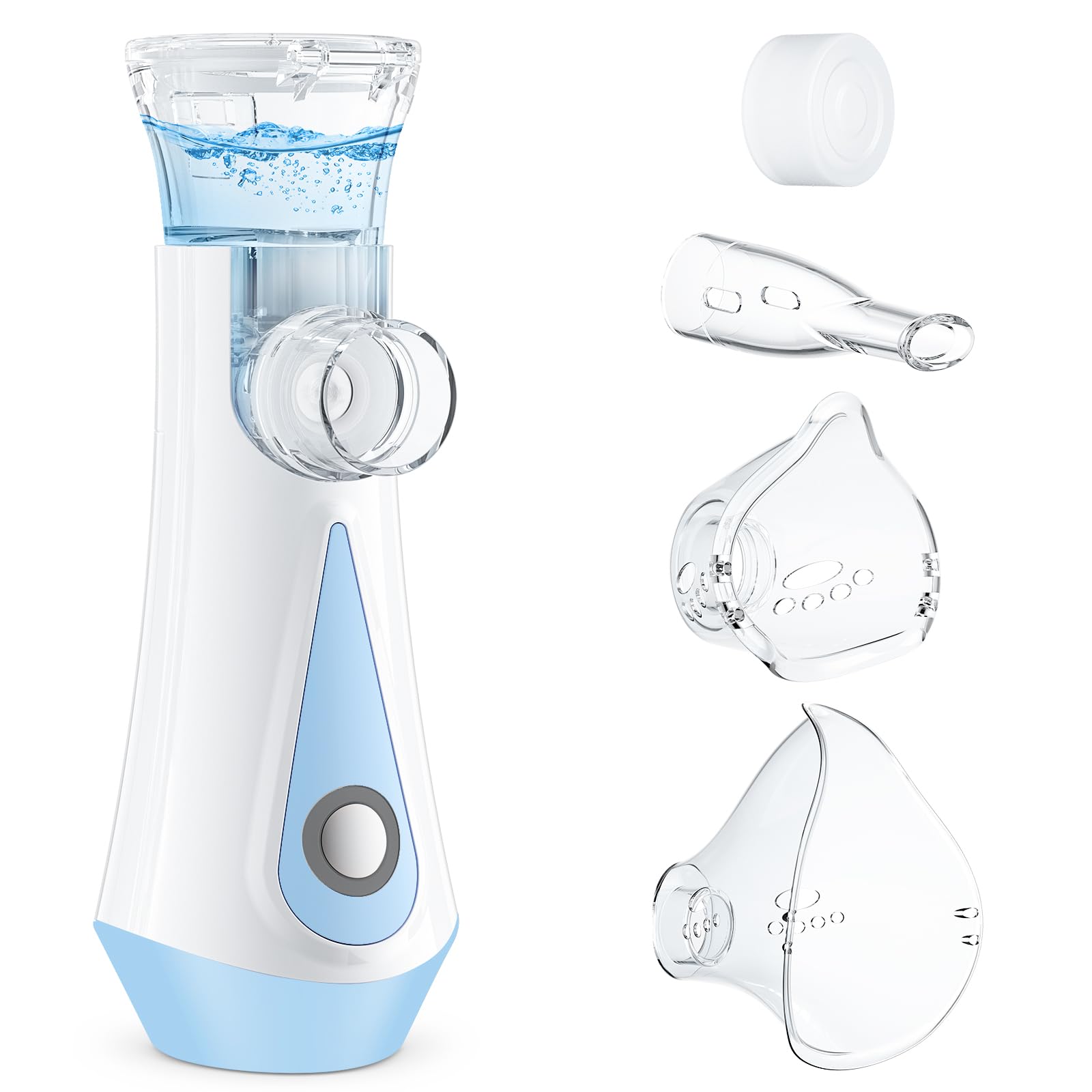 Inhalationsgerät, JOSSIS Ultra Leise Inhaliergeräte für Erwachsene, Kinder, Partikelgröße 1-5µm, Einstellbarer Sprühnebel, Aufladbarer Inhalator