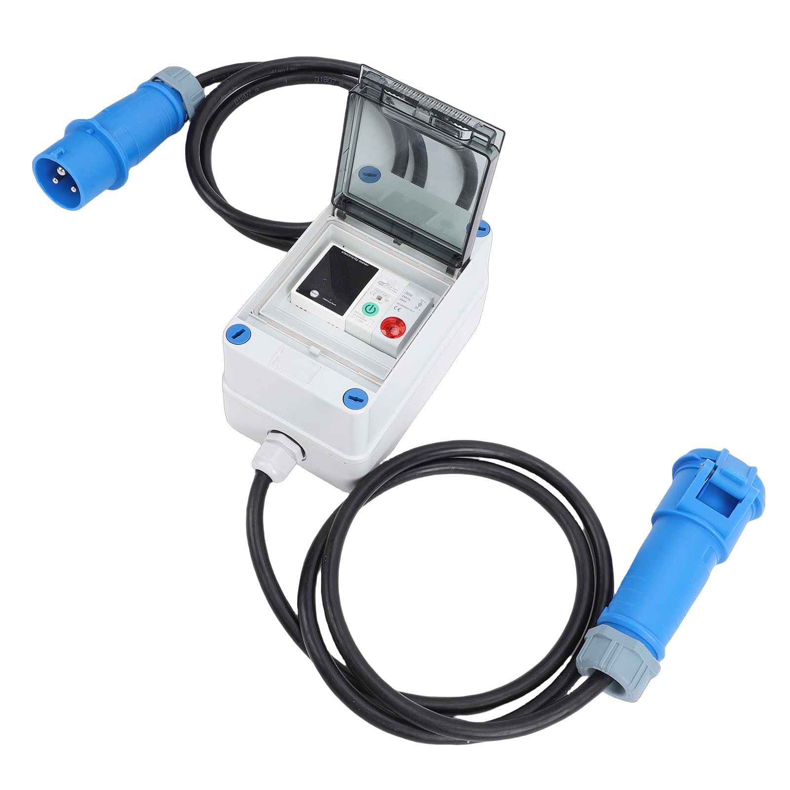 Garosa Medidor de Electricidad Digital, Medidor KWH Portátil con Memoria de Apagado Pantalla LCD Control de Aplicación, para RV Uso Doméstico Al Aire Libre Vehículo Eléctrico