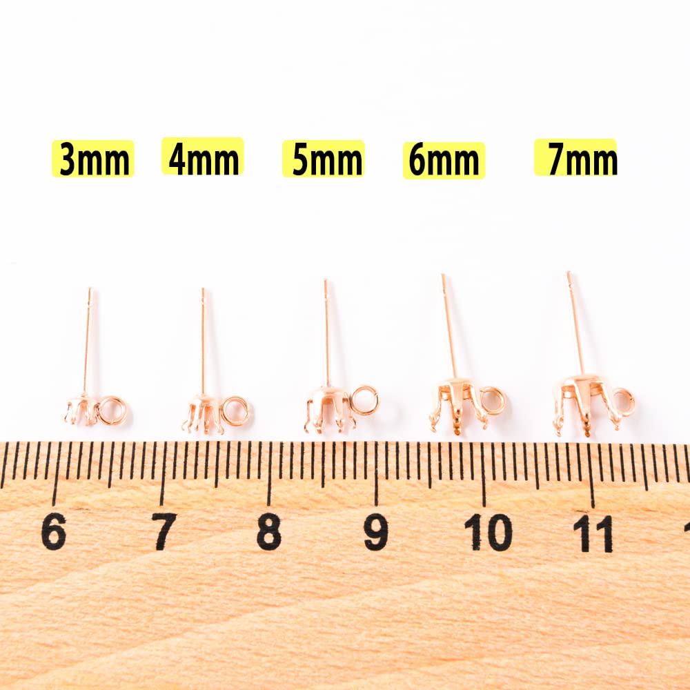 現品限り】宝石質天然石ルビーサージカルステンレス立て爪台座クリップ