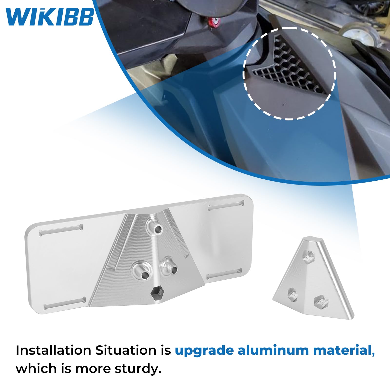 WIKIBB Universial Speaker Mount for Sea Doo Spark TRIXX, Cruise Speaker Bracket for Sea-Doo Spark 2 Up?Aluminum Silver